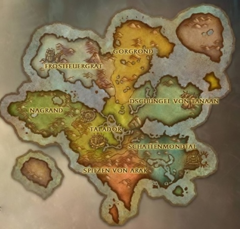 WoW - World of Draenor - World Map